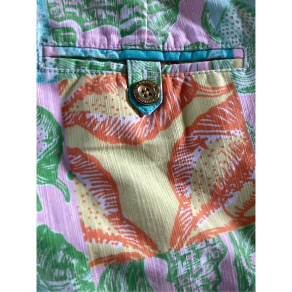 Lilly Pulitzer Originals Resort Fit Capri Sz 8 Seashells Beach Summer - Picture 8 of 10